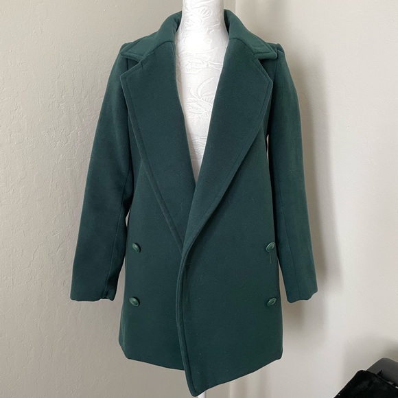 Zara Jackets & Blazers - Zara Green Pea Coat